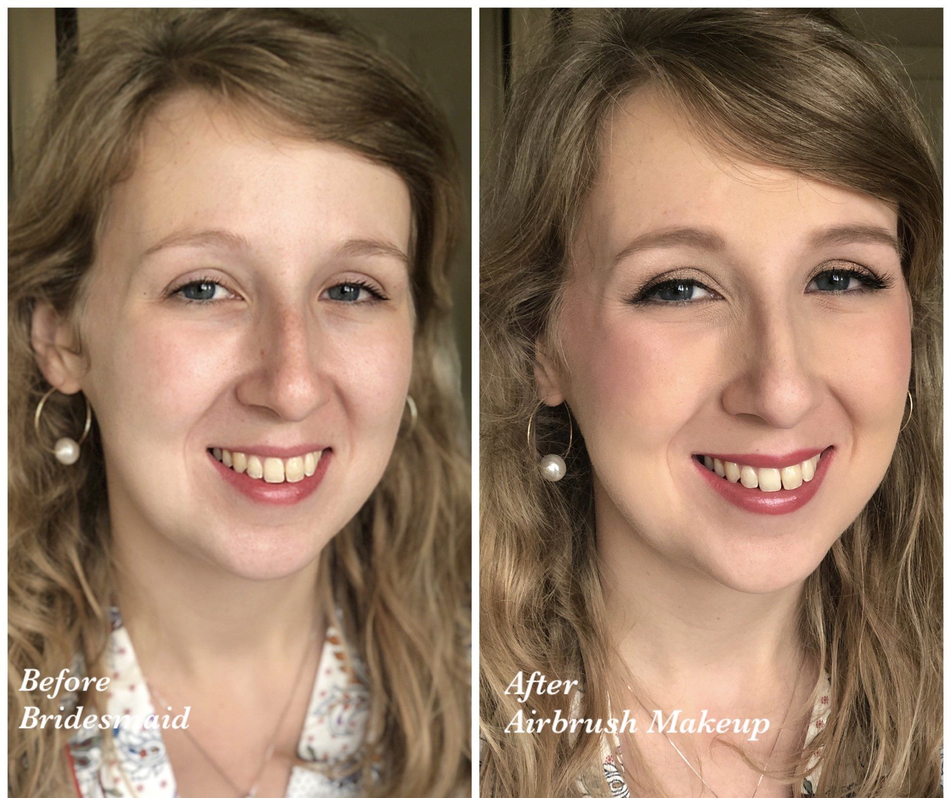 natural wedding makeup before and after by Jax-Glam Beauty Bristol