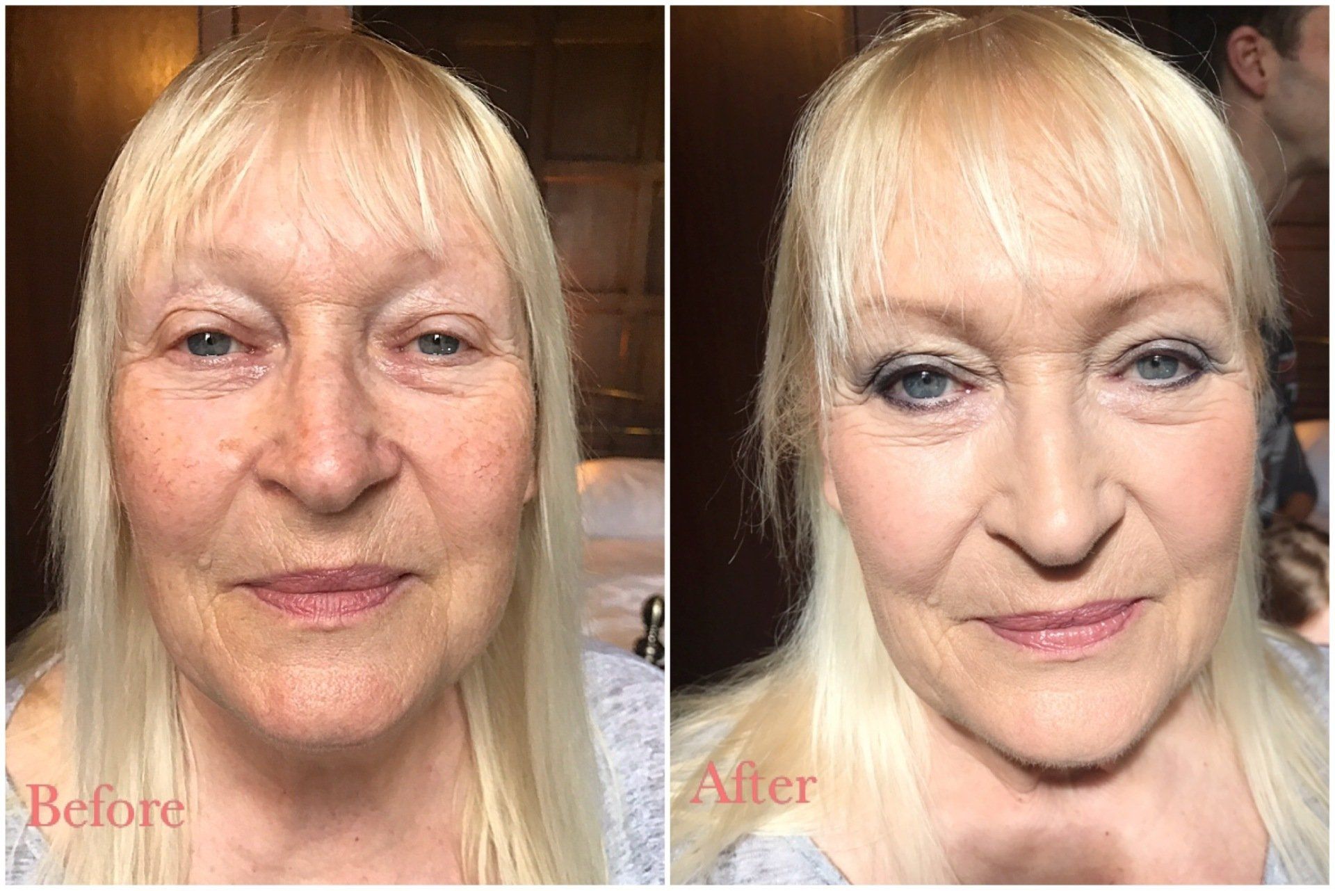 ature bridal makeup before and after by Jax-Glam Beauty Bristol wedding makeup artist