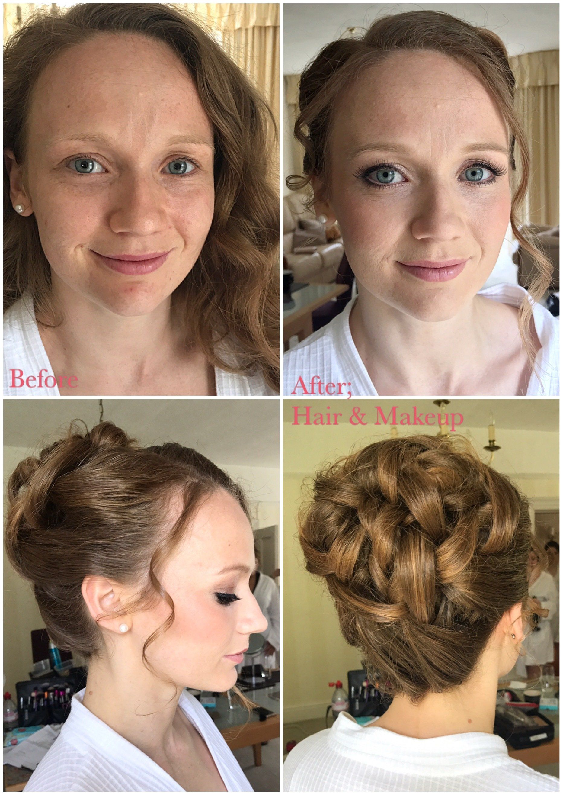 natural bridal makeup before and after by Jax-Glam Beauty wedding makeup artist Bristol