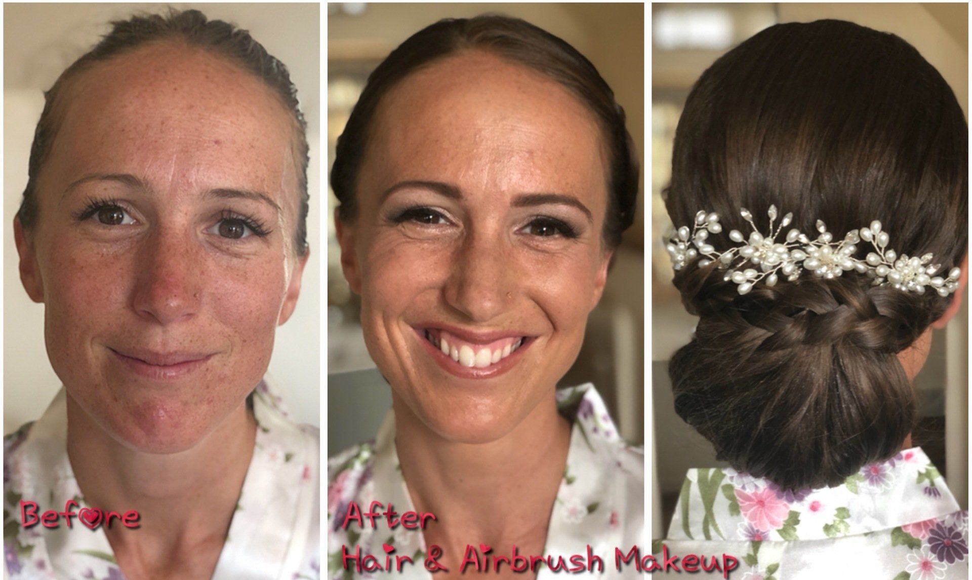 bridal makeup before and after transformation by Jax-Glam Beauty Bristol