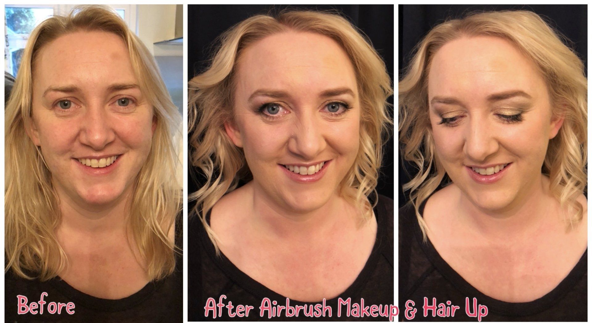 evening glam makeup transformation before and after by Jax-Glam Beauty Bristol