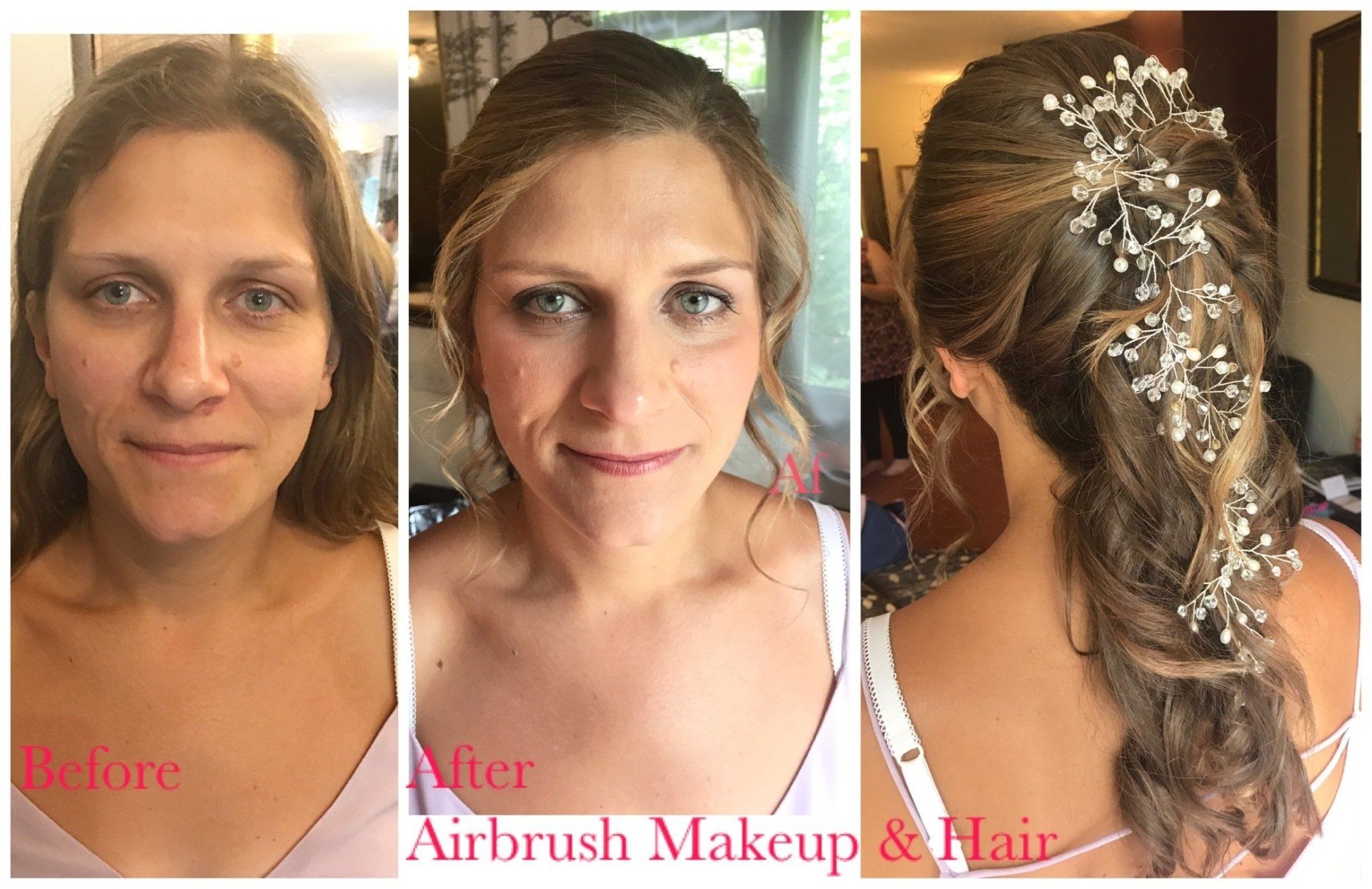 bridal hair styling with decorative hair comb by Jax-Glam Beauty Bristol