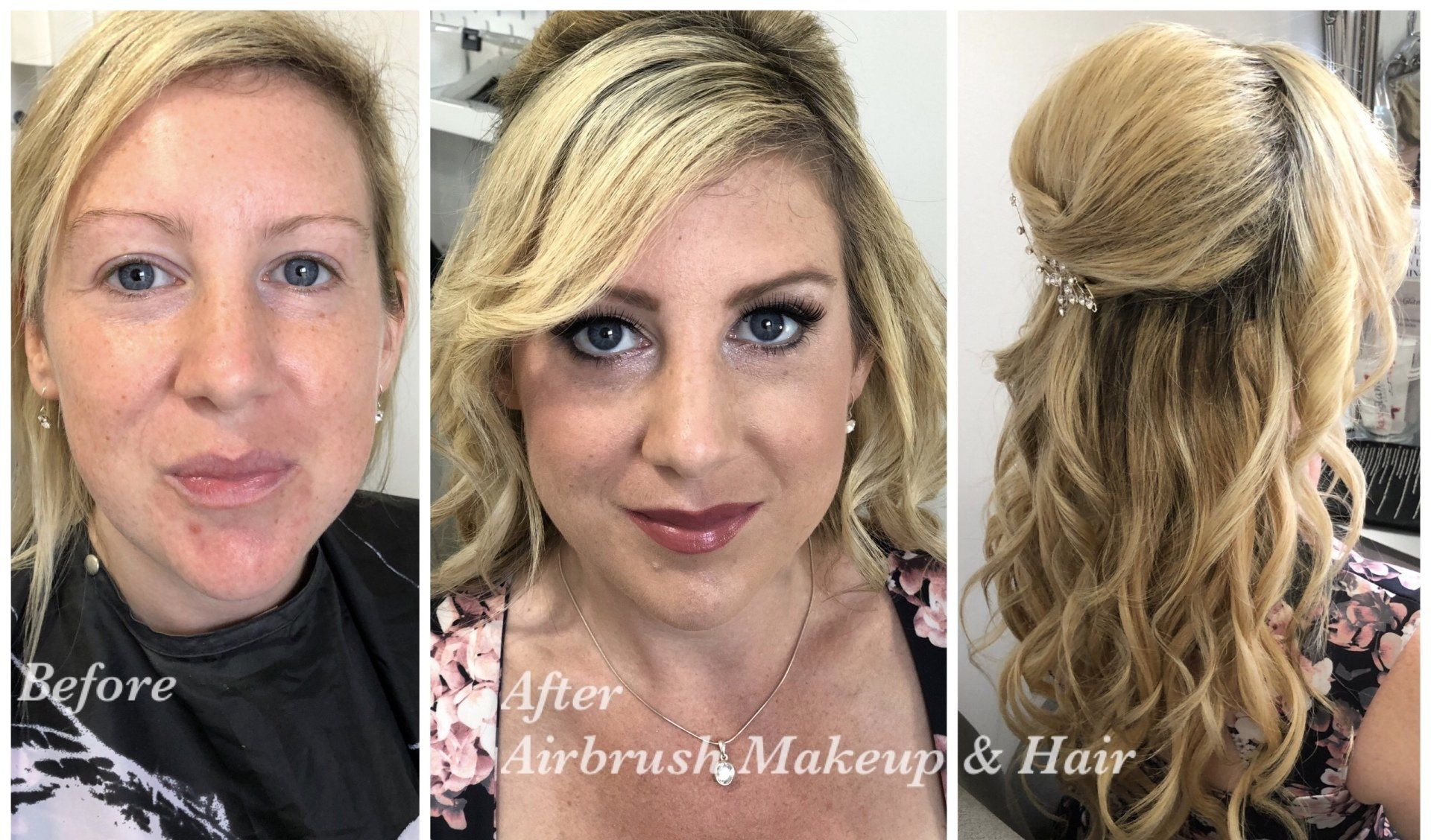 bridal hair styling with decorative hair comb by Jax-Glam Beauty Bristol