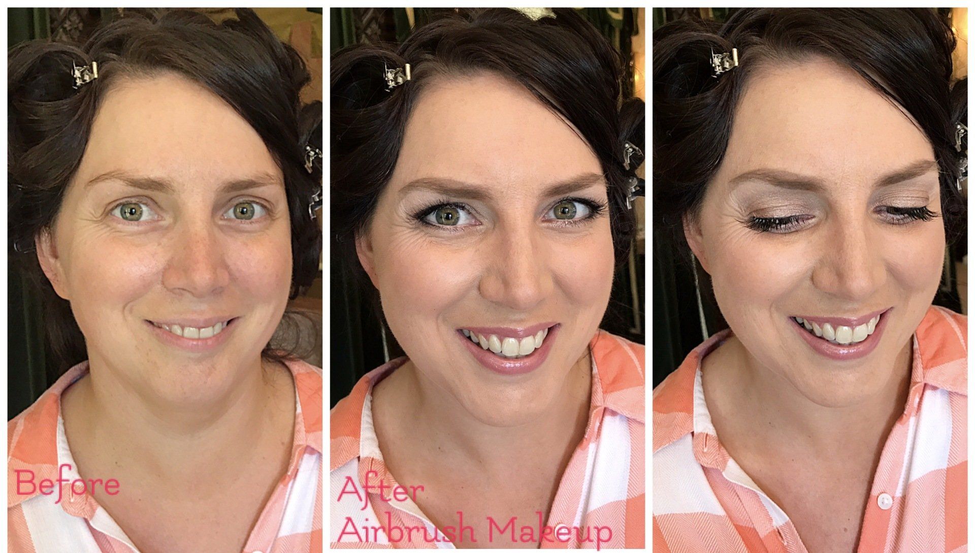 bride wedding makeup before and after styling by Jax-Glam Beauty Bristol