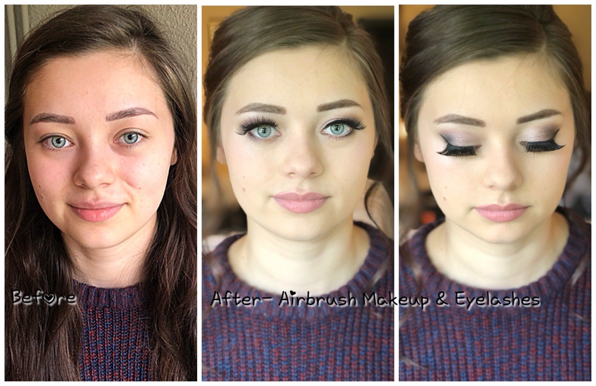teen wedding party makeup before and after by Jax-Glam Beauty Bristol