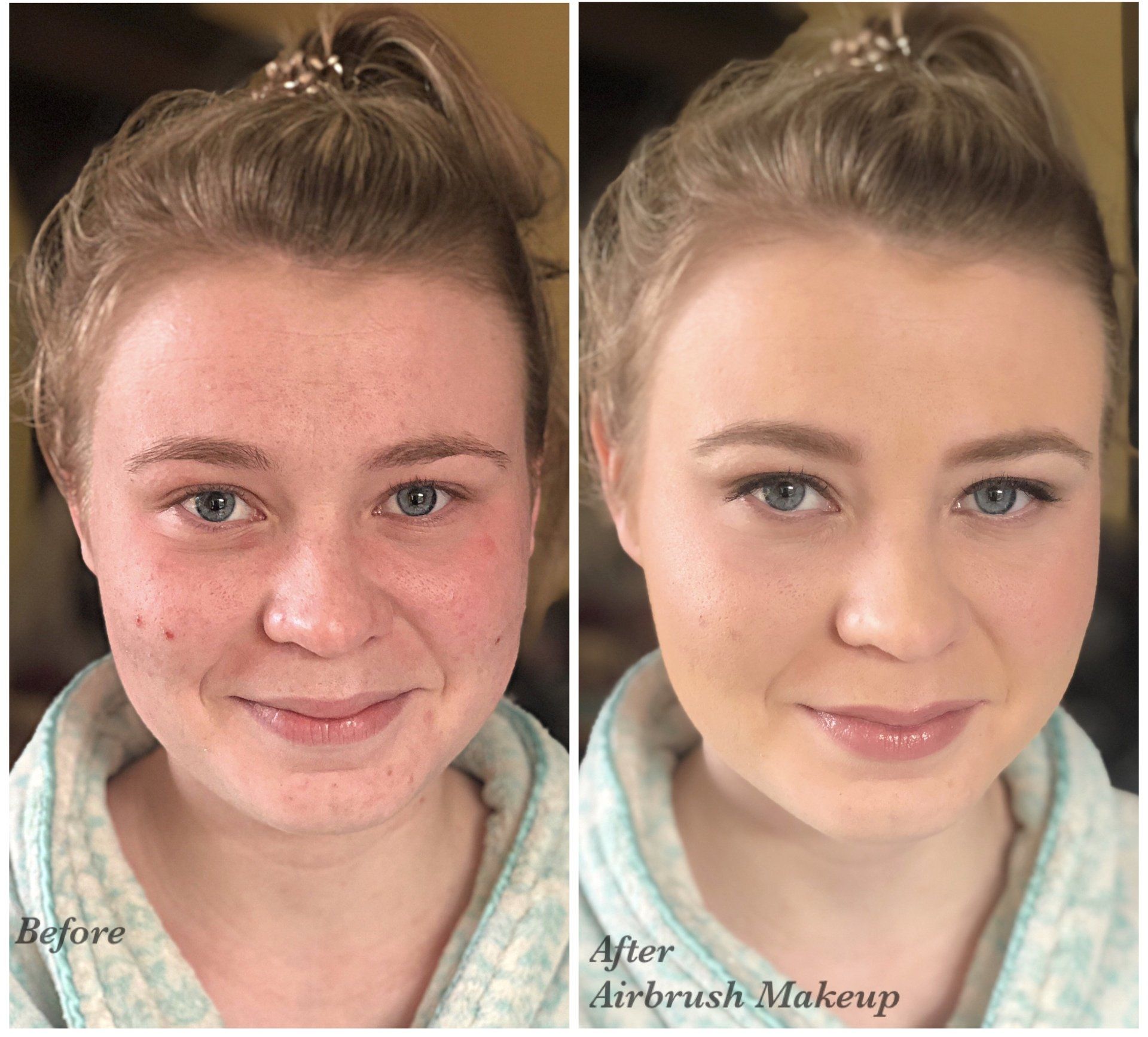 bridesmaid makeup before and after transformation by Jax-Glam Beauty Bristol