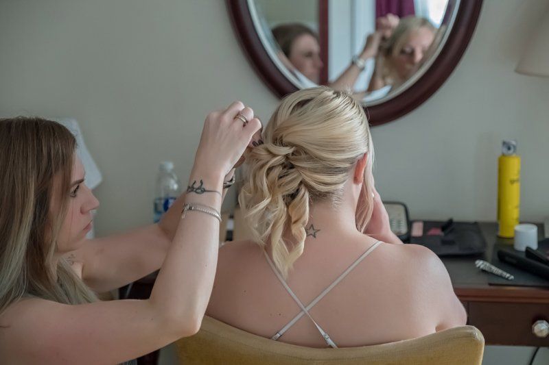 bridesmaid hair and makeup styling by Jax-Glam Beauty bridal makeup artist Bristol