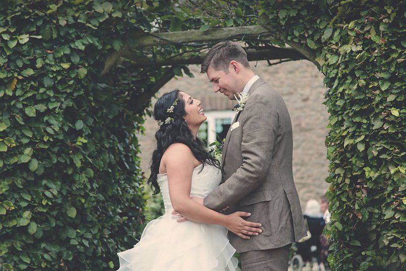 bride and groom romantic wedding portrait with hair and makeup by Jax-Glam Beauty Bristol