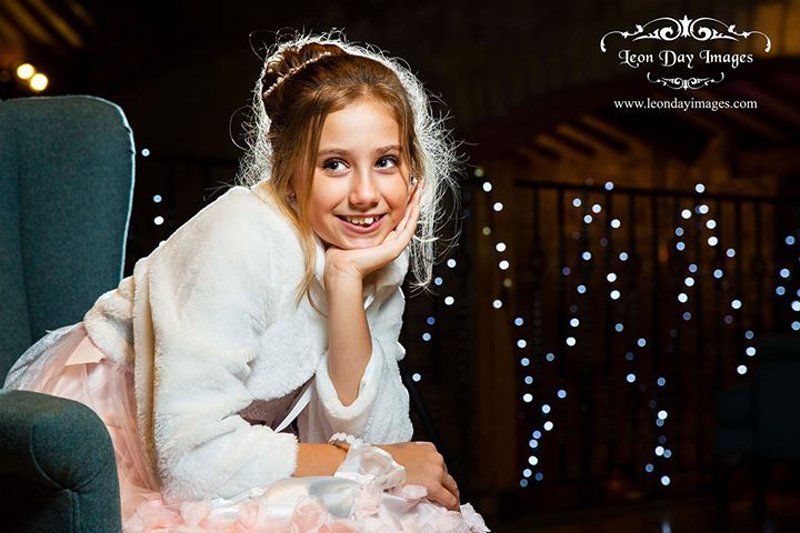 flower girl portrait with wedding hair styling by Jax-Glam Beauty Bristol