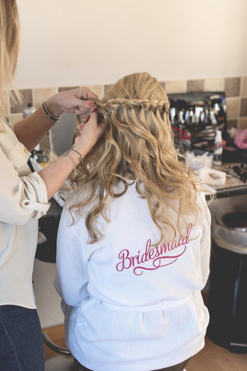 bridal braided half up hairstyle by Jax-Glam Beauty wedding hair stylist Bristol