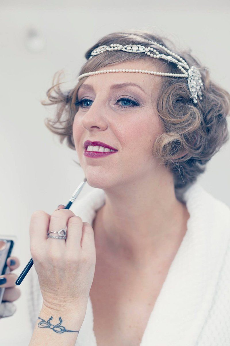 bridal makeup portrait with vintage headpiece by Jax-Glam Beauty Bristol