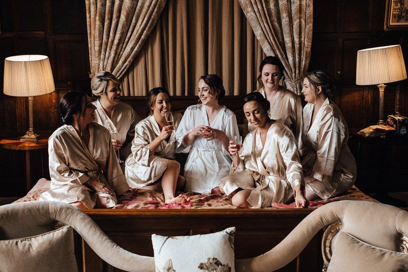 bridal party getting ready with hair and makeup by Jax-Glam Beauty Bristol