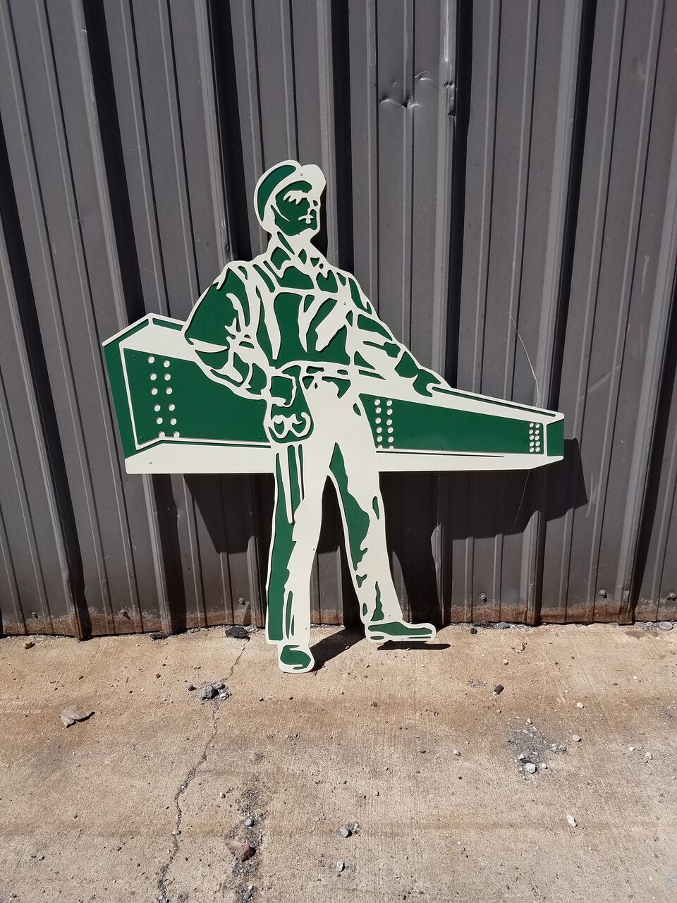 Aluminum Man on The Beam - Custom Cutting in East Chicago, IN