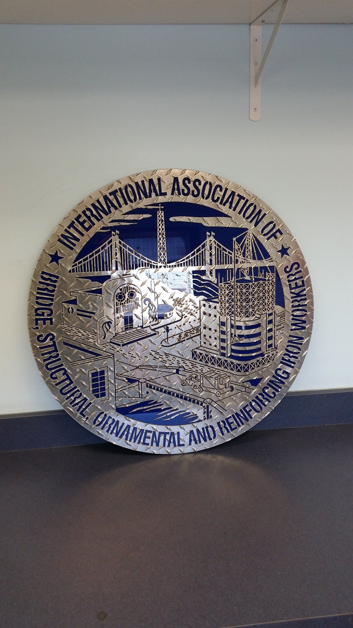 0.25 Aluminum Tread Plate With Blue Acrylic - Custom Cutting in East Chicago, IN