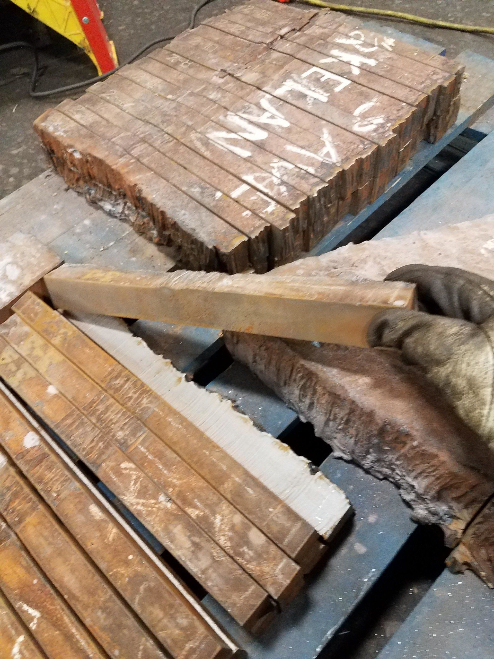 3.5 Inch Hardened Steel Halved Test Coupons - Custom Cutting in East Chicago, IN