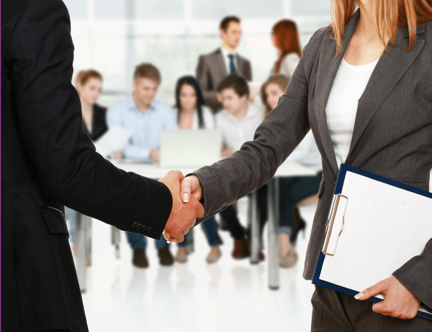 two people shaking hands