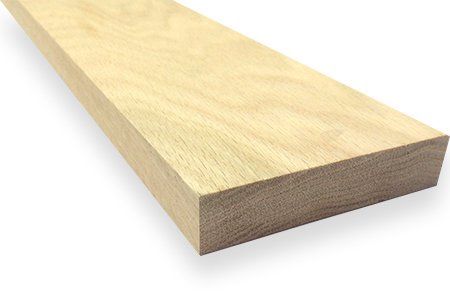 Wooden board, light tan color, rectangular shape.