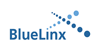 BlueLinx logo with the company name in dark blue text, accompanied by a stylized blue graphic of interconnected dots.