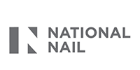 Logo for National Nail: gray block and stylized
