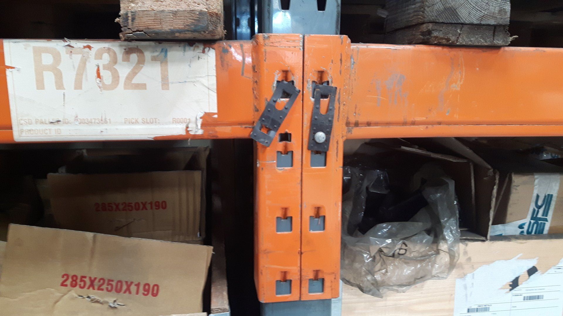 SEMA approved racking inspector pallet racking locking pin missing