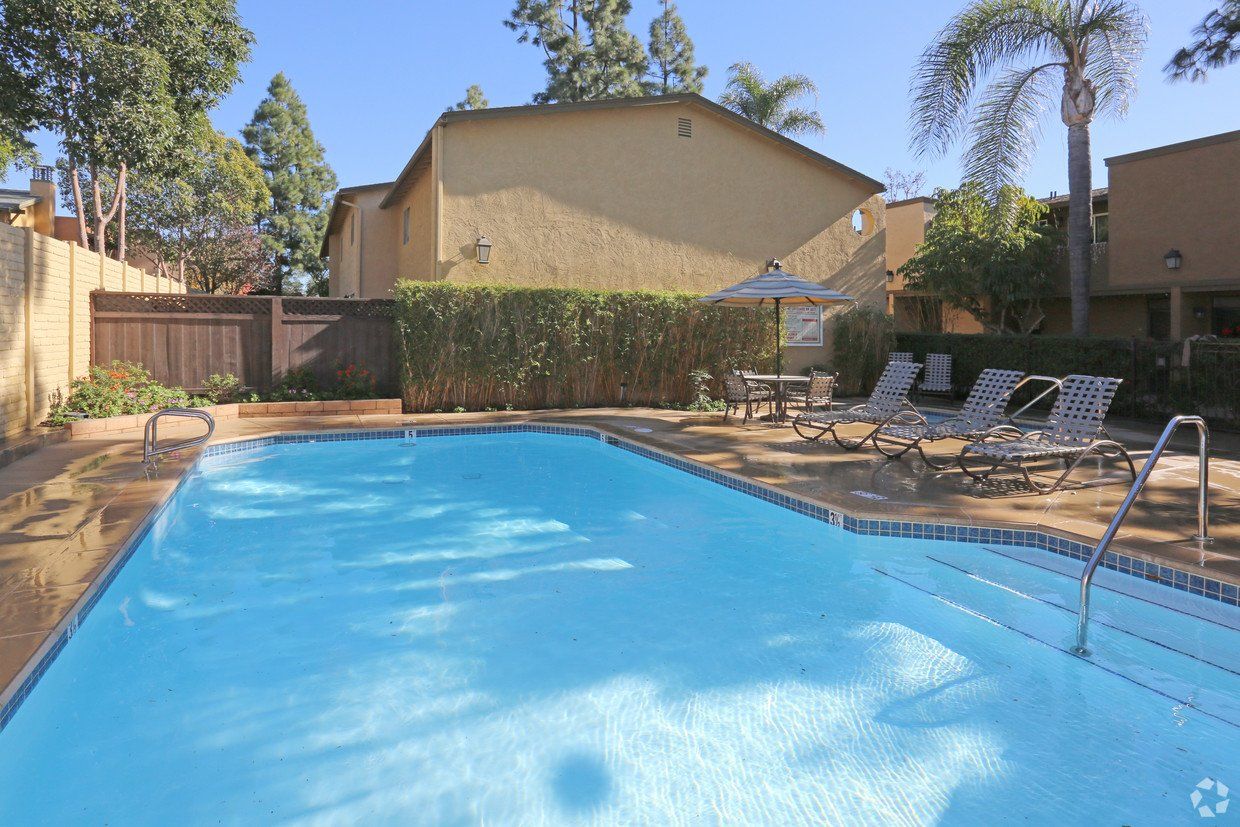 pool with umbrellas and chairs nearby