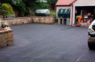 Asphalt driveway