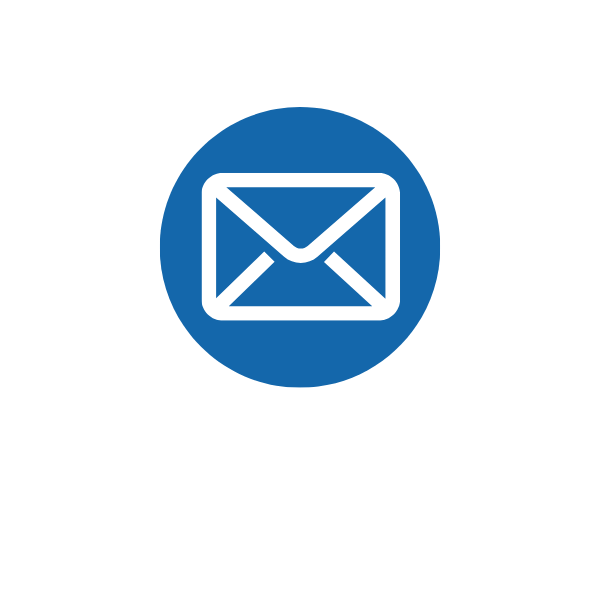 icon of a white envelope with a blue background
