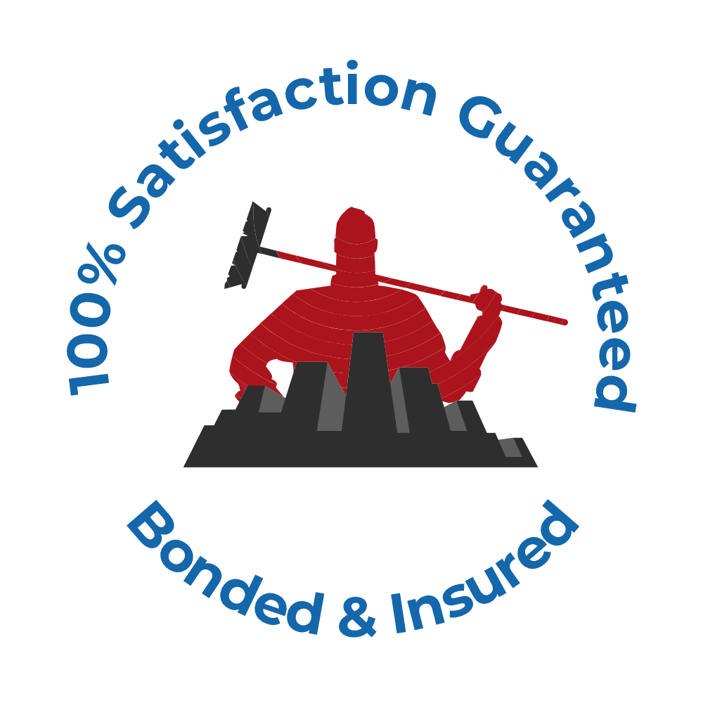 Terran's Spic & Span Cleaning Service LLC logo encircled by text 100% Satisfaction Guaranteed and Bonded & Insured
