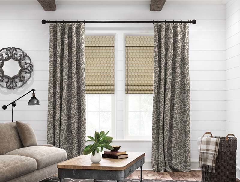 large drapes on window
