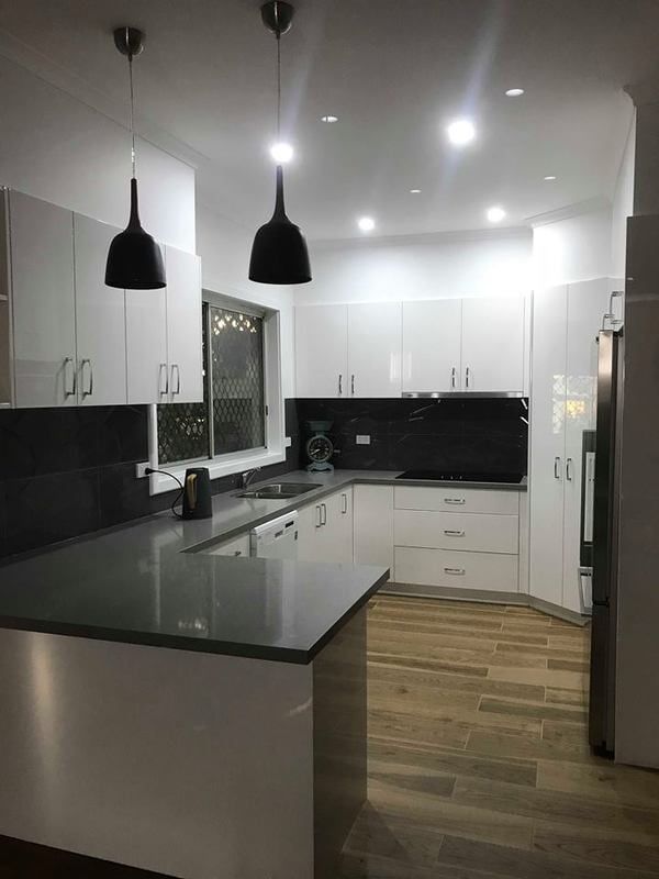 Kitchen with elegant pendant lights — DMB Kitchens in Port Macquarie, NSW