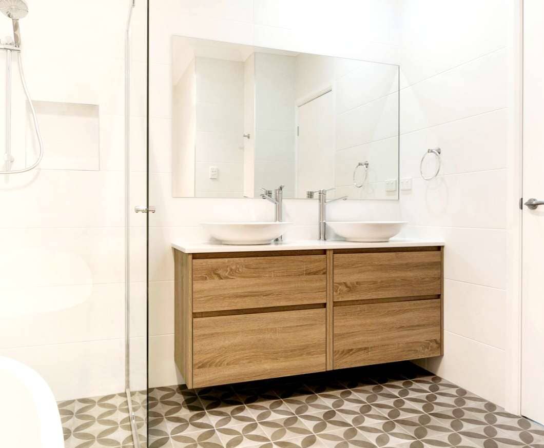 Wooden Bathroom Cabinet — DMB Kitchens in Port Macquarie, NSW