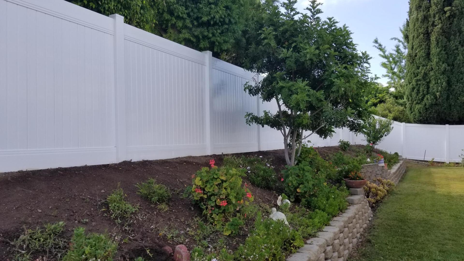 Wood Fencing — Closeup Of Cream Fence Panels in Anaheim, CA