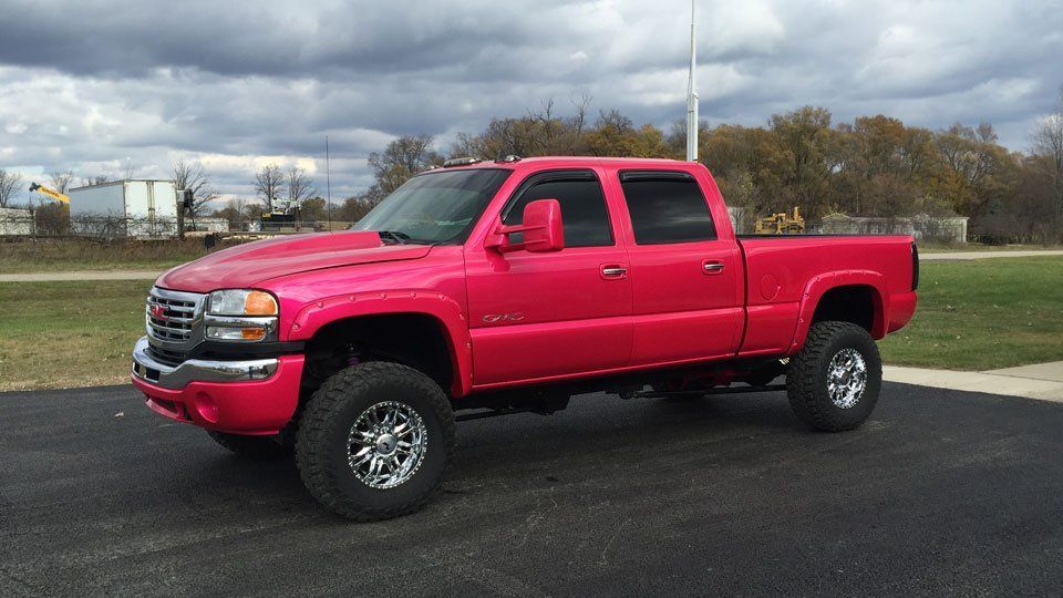 pink gmc truck