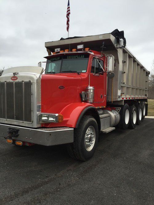 red semi truck