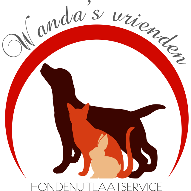 A logo for wanda 's vrienden hondenuitlaatservice