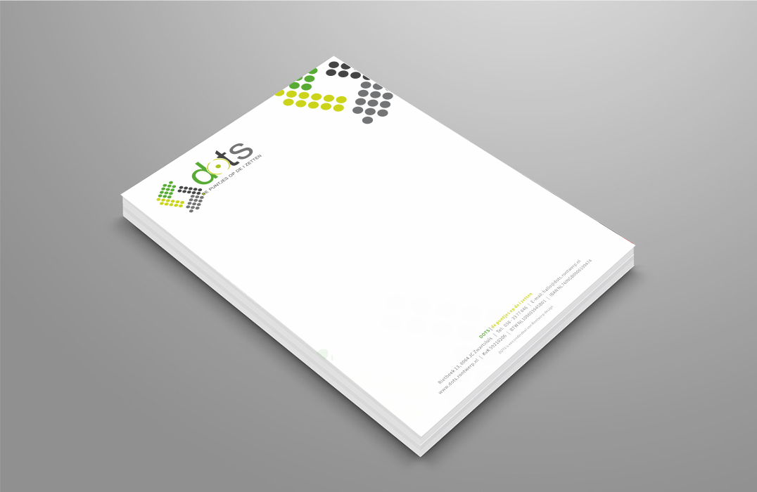Drukwerk briefpapier DOTS | de puntjes op de i zetten