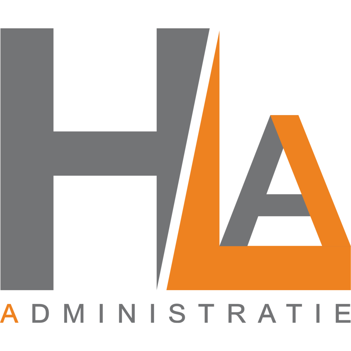 Een logo voor een bedrijf genaamd ha administratie