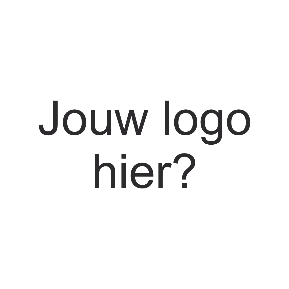 Er staat `` jouw logo hier'' in een vreemde taal op een witte achtergrond.