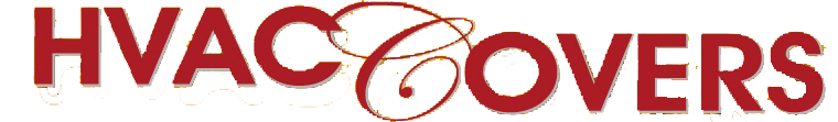 HVAC Covers logo in red and black with a stylized fan graphic