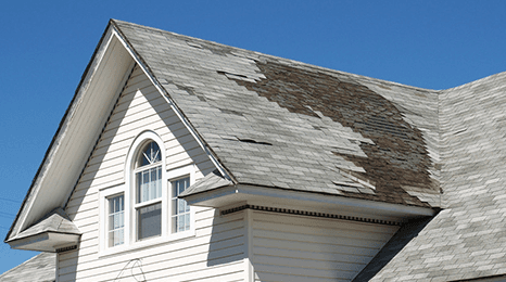 storm damaged roof