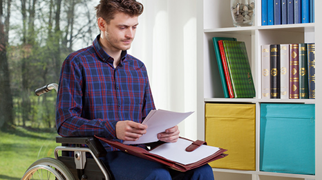 a man on wheelchair