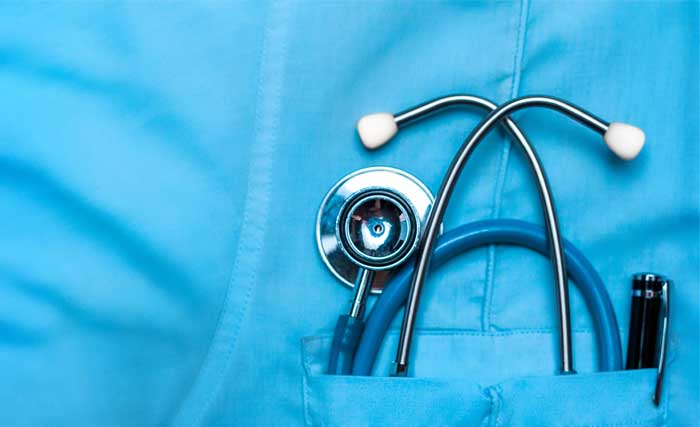 doctor pocket with stethoscope
