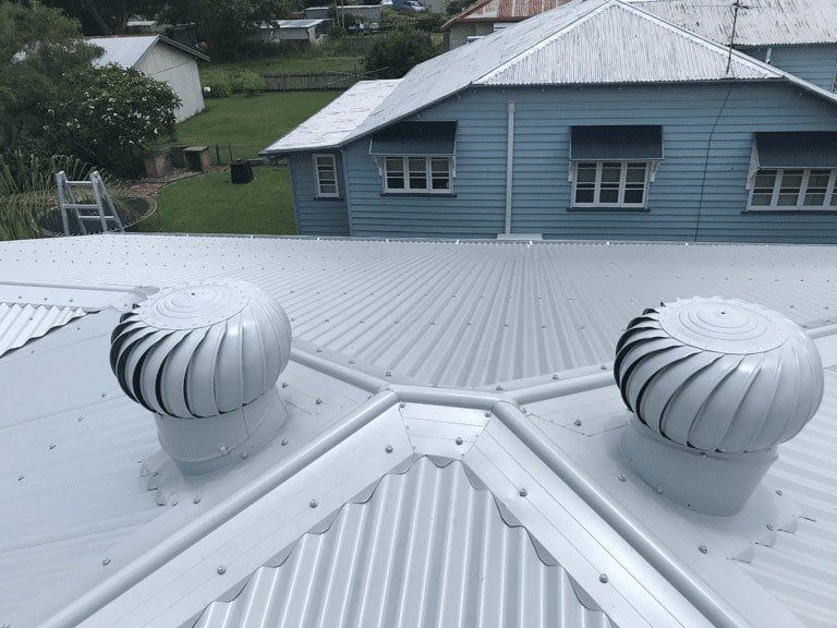 Roof with Two Ventilators — Roof Restoration in Rockyview, QLD
