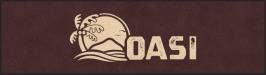 Logo beige con palma e sole accanto alla scritta