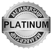Platinum membership seal in silver with