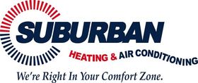 Suburban Heating & Air Conditioning Suburban Heating & Air Conditioning logo with a circular design, dark blue text, and a tagline.
