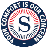 Logo: Blue circle with text