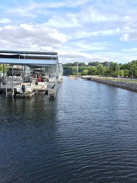 View of a Dockyard in Broad Daylight — Florence, AL — Stanfield's River Bottom Grille