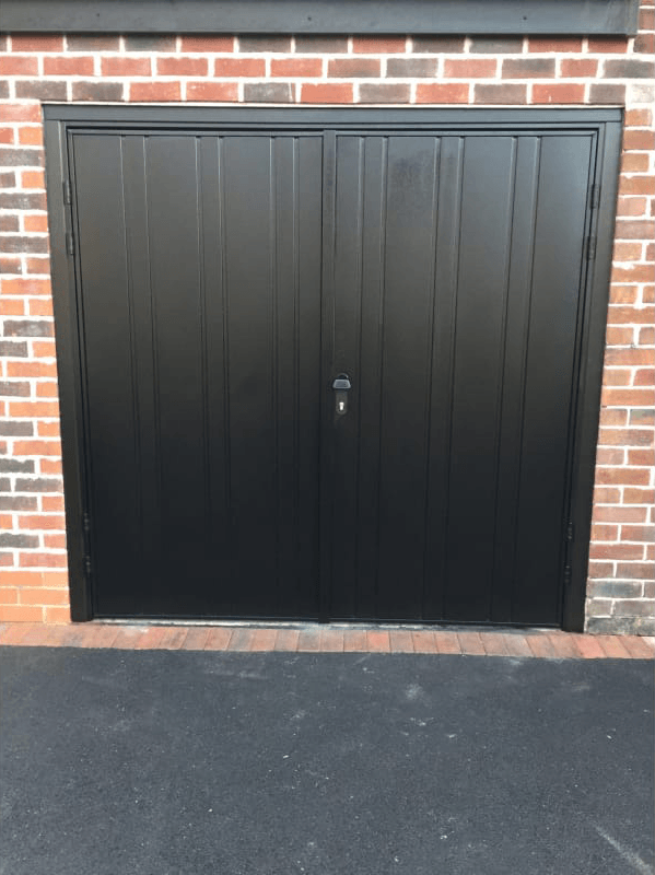 a black colour garage shutter