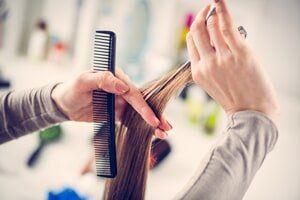 Cutting Hair of Woman — Hair Specials in Shelby Township, MI Cutting Hair of Woman — Hair Specials in Shelby Township, MI